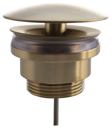 SILFRA Ispust za umivaonik, 5/4", fiksna kapica, mesing, 5–55 mm, zlatna mat